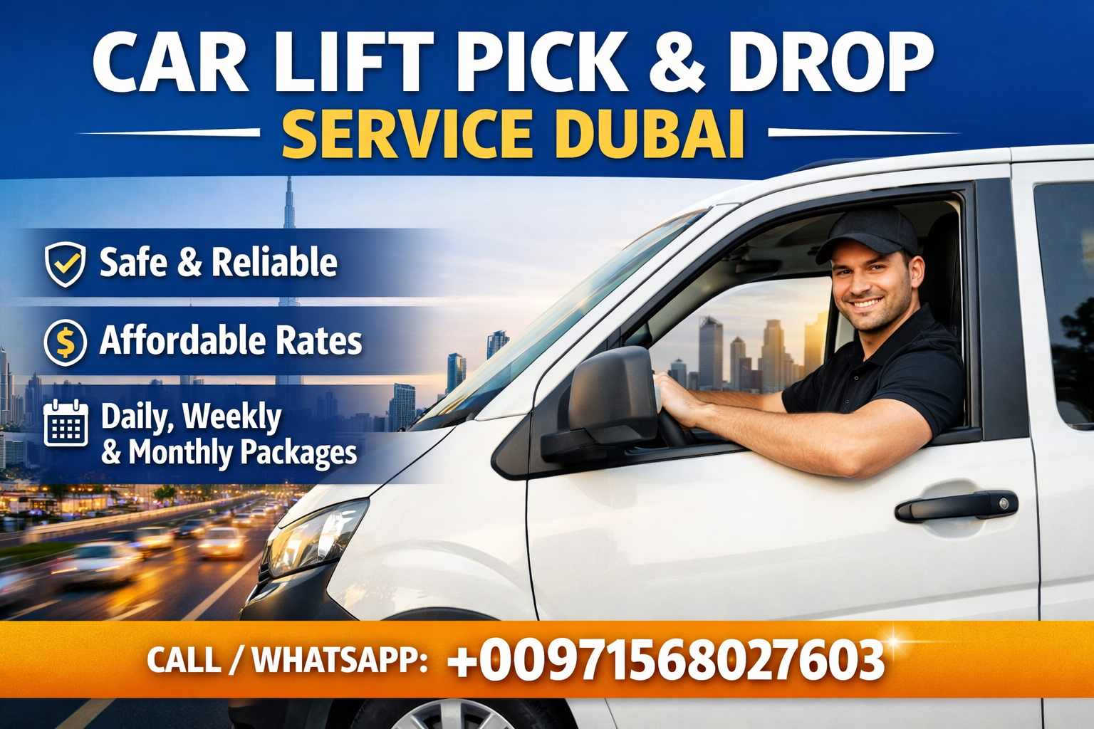 Best Car Lift Pick and Drop Service in Dubai