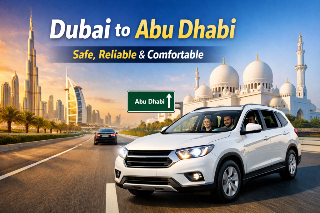 image for Dubai to Abu Dhabi Car ride Safe, Reliable & Comfortable