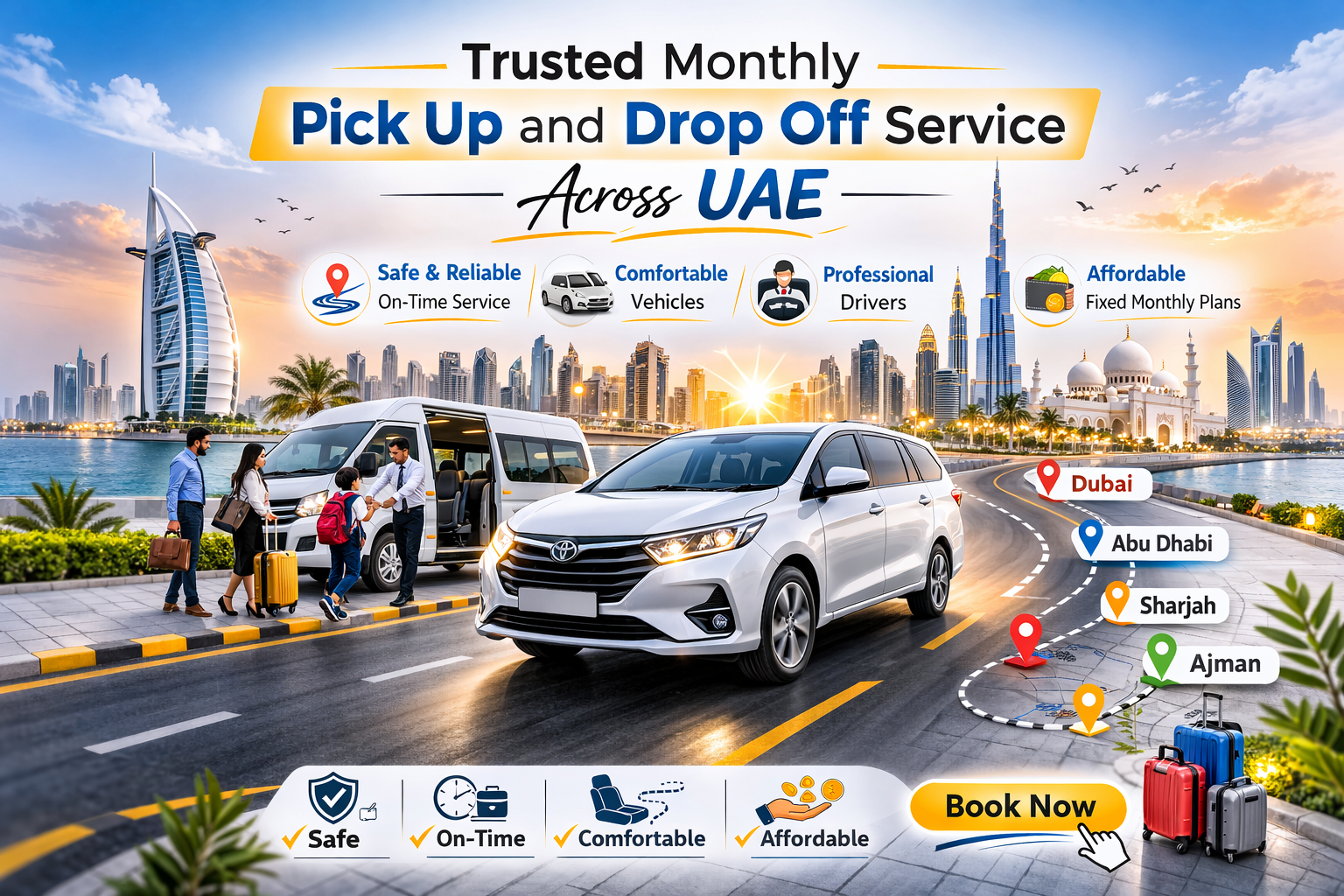 Trusted Monthly Pick Up and Drop Off Service Across UAE