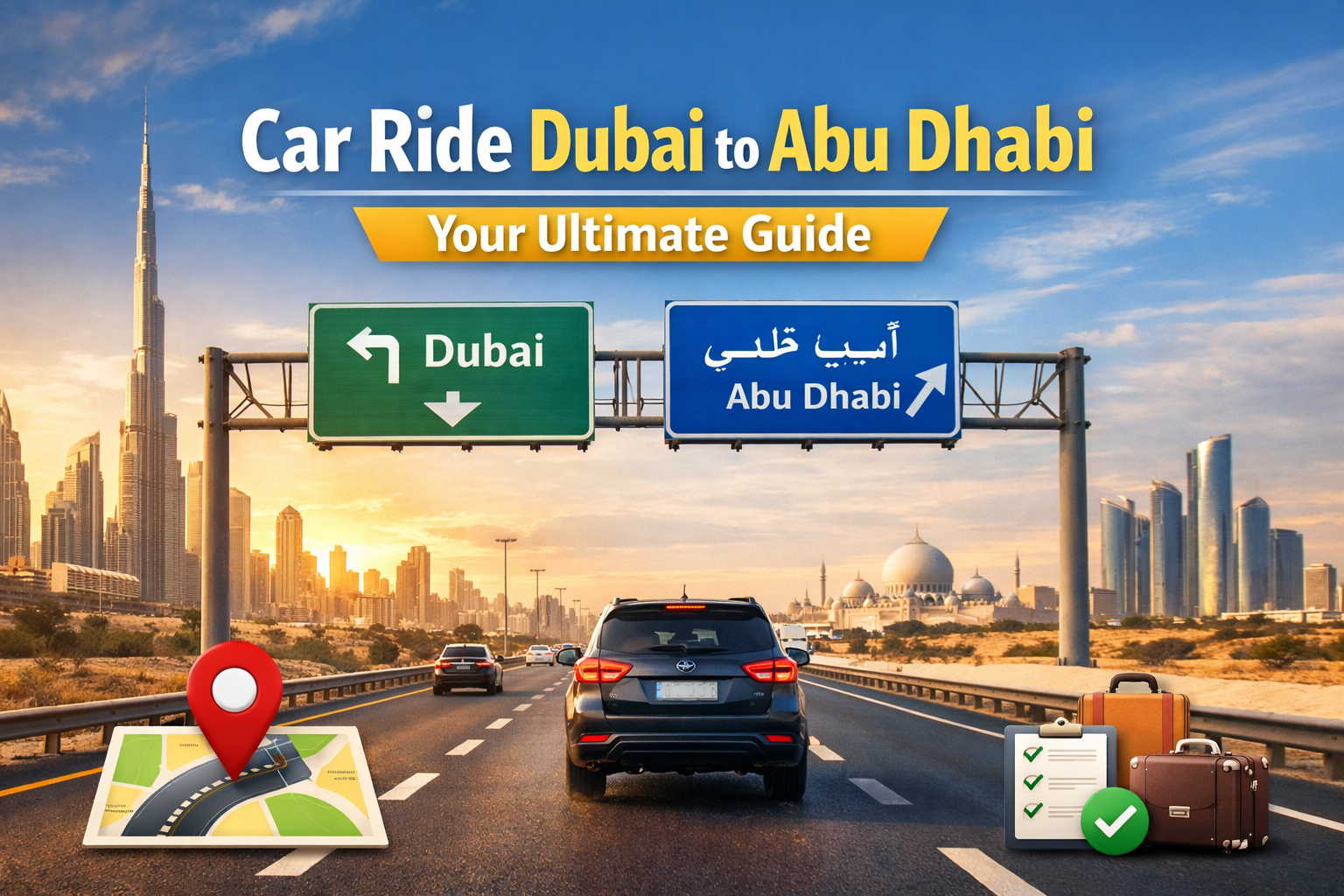 Car ride Dubai to Abu Dhabi