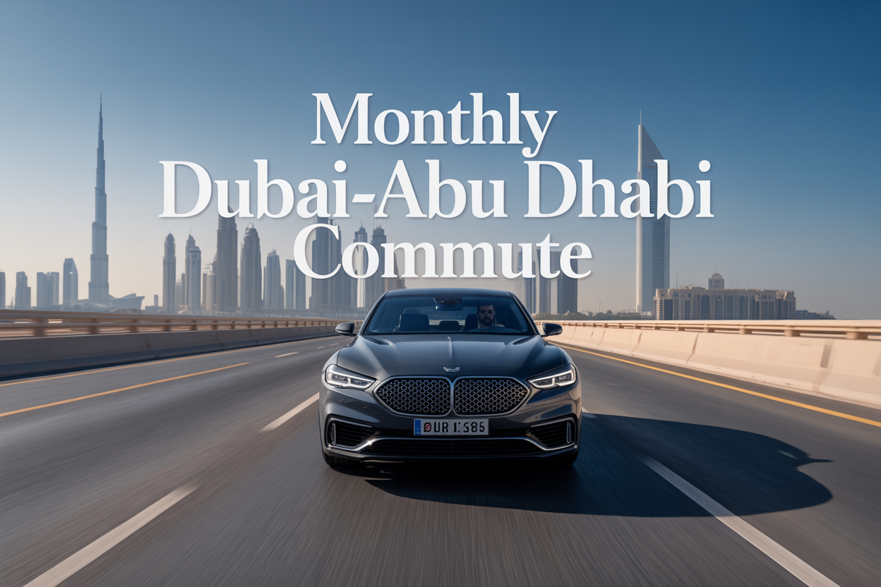 Monthly Intercity Car Ride – Reliable Dubai to Abu Dhabi Commute