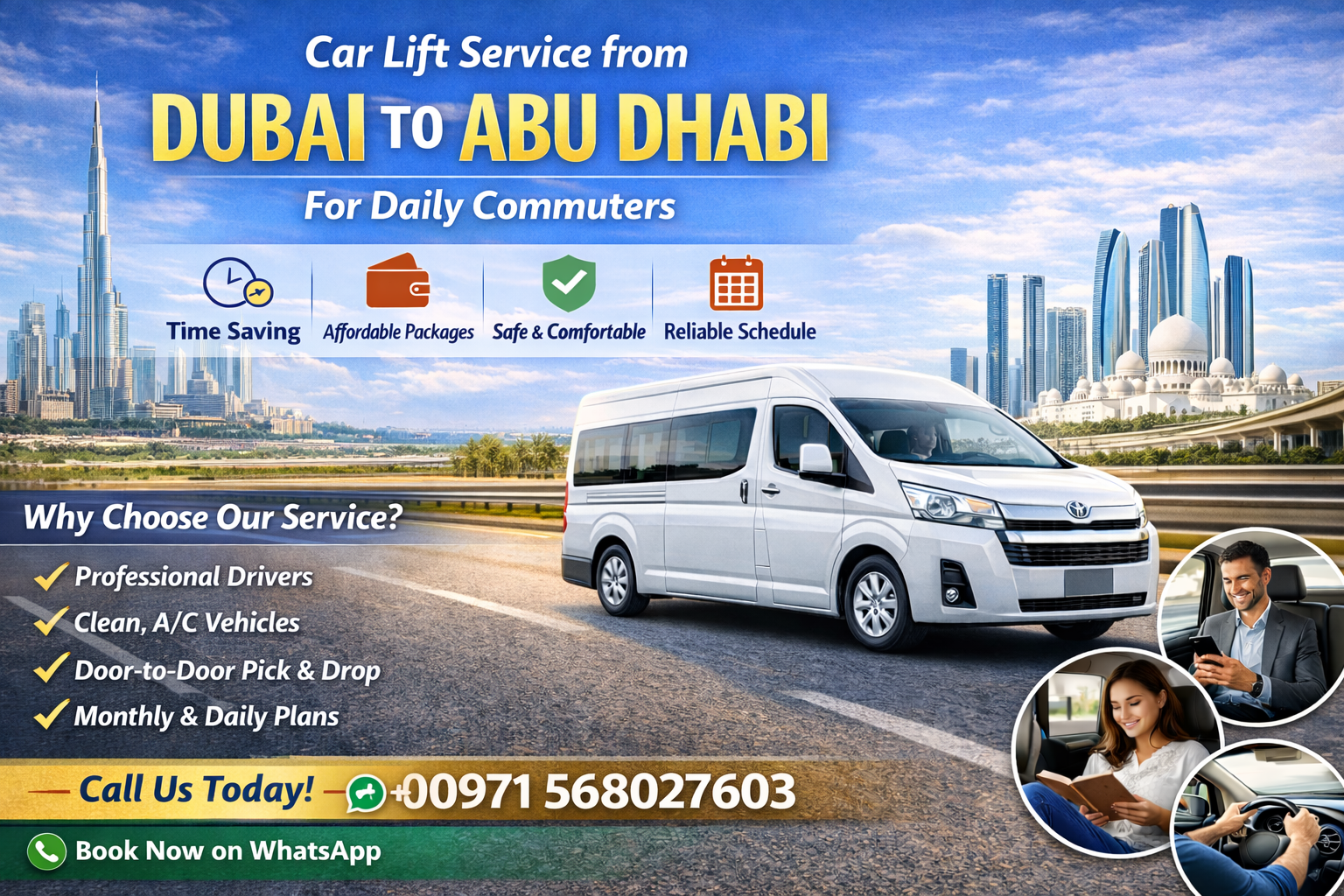car lift service from dubai to abu dhabi