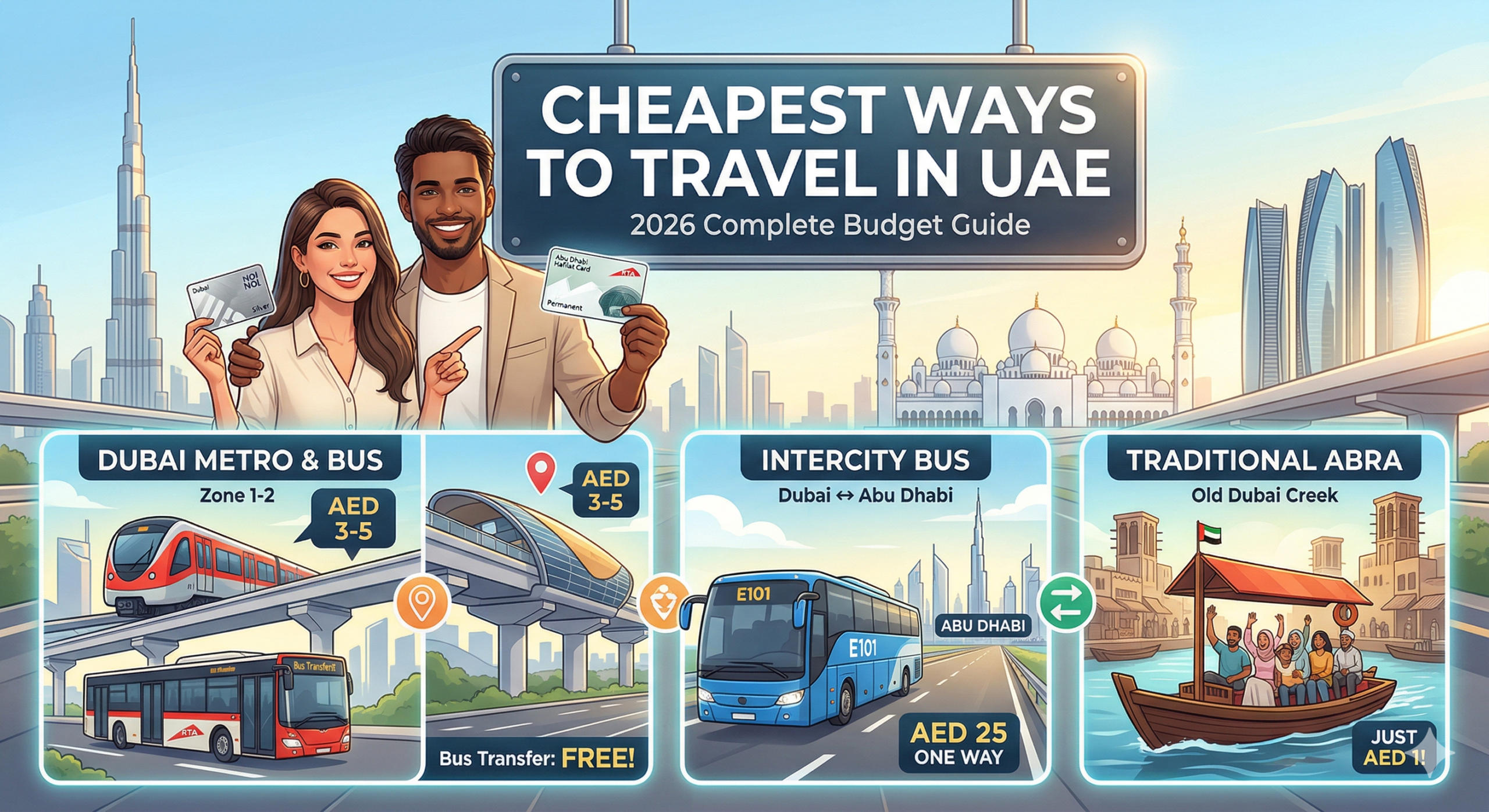 Cheapest Ways to Travel in UAE