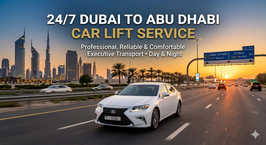 24/7 Dubai to Abu Dhabi Car Lift Service