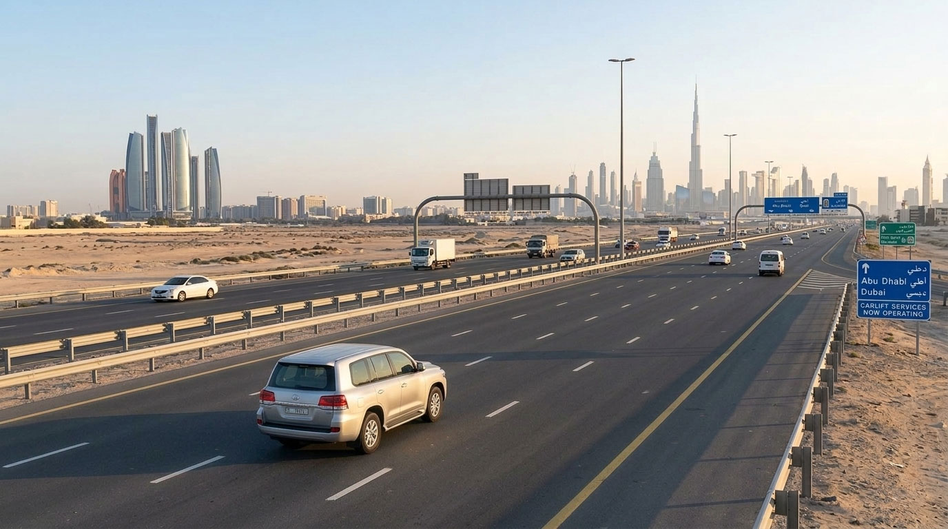 Safe CarLift Dubai to AbuDhabi – Monthly Transport Service