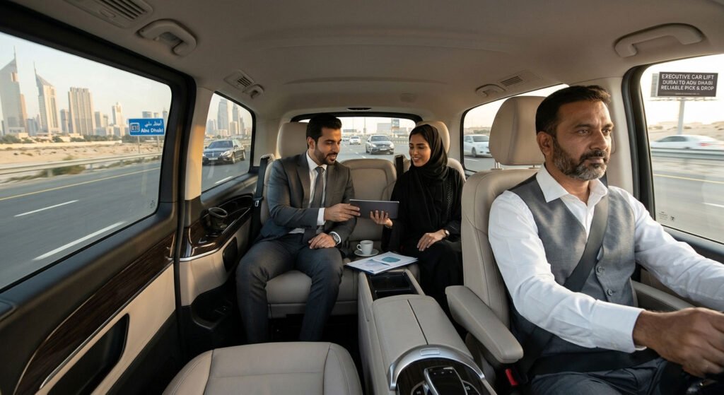 Executive Car Lift Dubai to Abu Dhabi | Reliable Pick & Drop