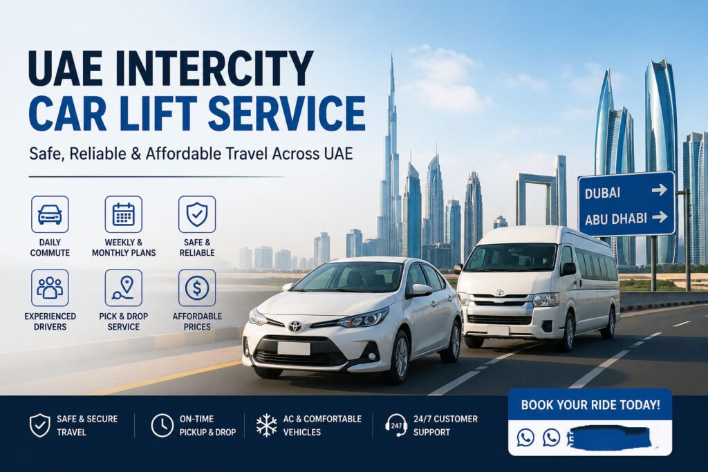 UAE intercity car lift service